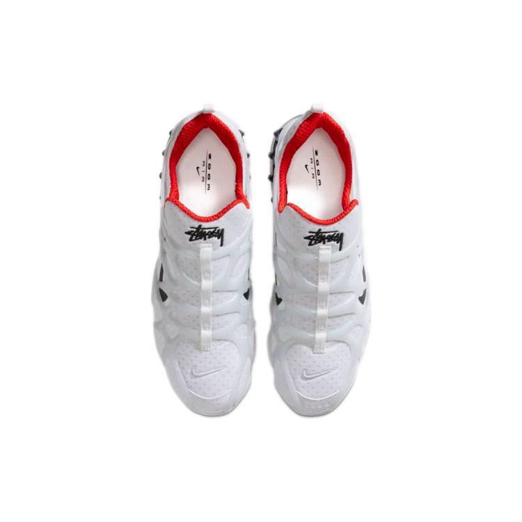 Stussy x Nike Air Zoom Spiridon Kukini Bianco Sneakers Unisex Nero Rosso Habanero CJ9918-100