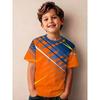 Summer Fashion Children's Clothing Creative Colorful Fun Stripe 3D Printed T-shirt Comfortable Soft Breathable Casual Versatile Short Sleeve T-shirt