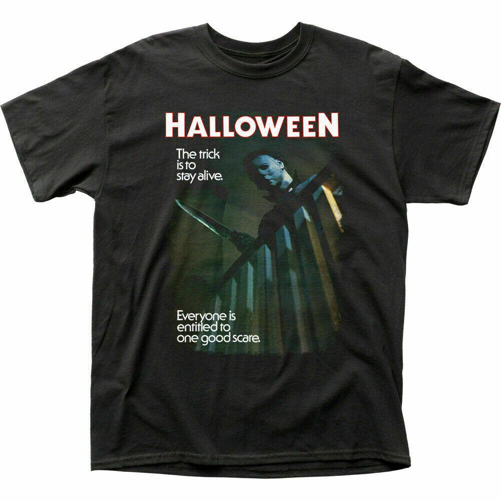 Halloween One Good Scare T-shirt Mens Licensed Pop Culture Movie Retro Tee Black S