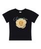 ESCAPEFROM Lemon Real Rose Print Slim Fit Short Sleeve T-Shirt Ivory