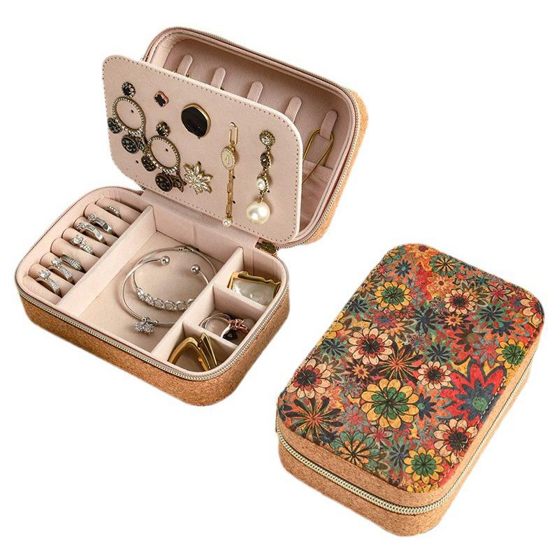 New Jewelry Organizer Display Jewelry Case Box Travel Portable Jewelry Box Storage Organizer Earring Holder Gift