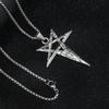 Viking Style Pentagram Pendant Necklace Stainless Steel Chain For Men Retro Jewelry