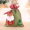 Festive Burlap Drawstring Gift Bag for Kids - Ideal for Apples, Candy, and Cookies