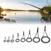 16PCS 8 Size Fishing Rod Guides Sets Stainless Steel Spinning Rod Guides  Replacement Guide