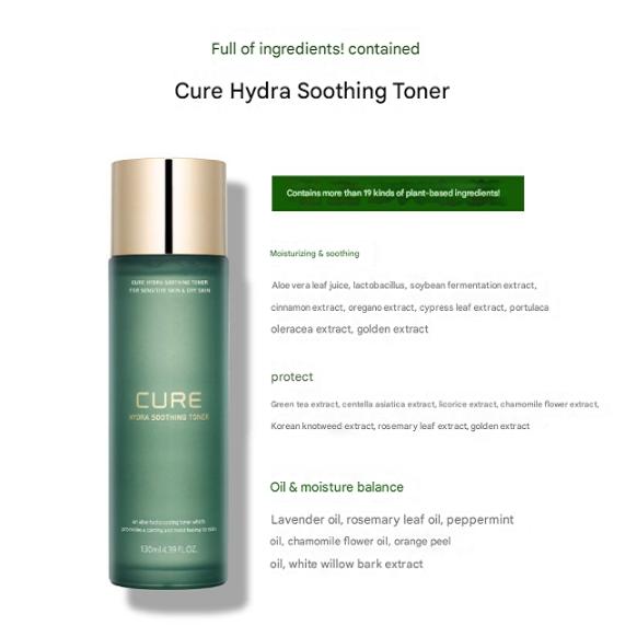 CURE Hydra Soothing Toner, 130ml, 3 Pieces