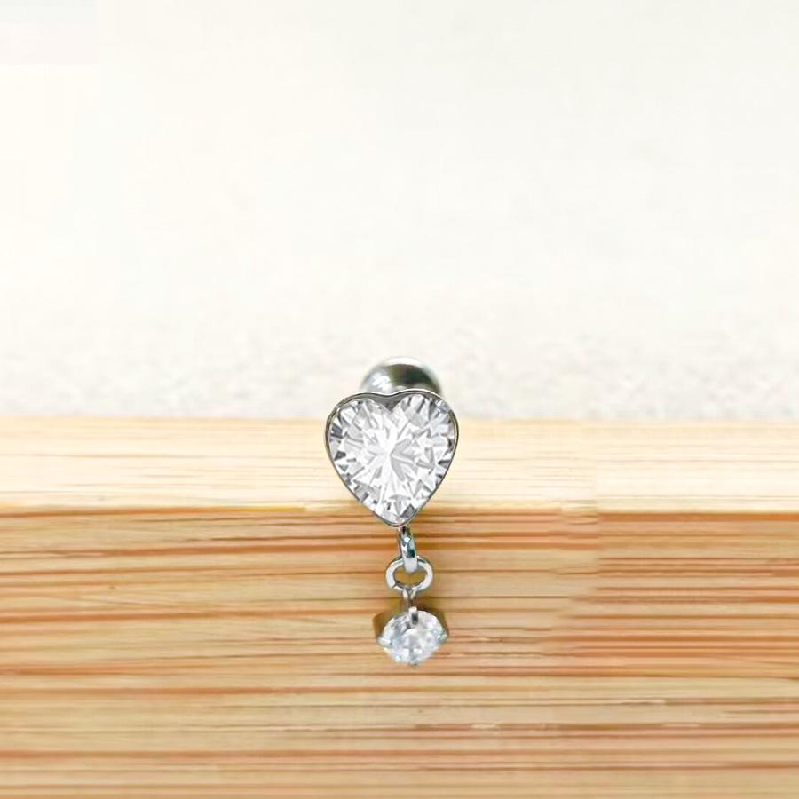 F136 Titanium Zircon Pendant Tragus Stud Cartilage Piercing Jewelry