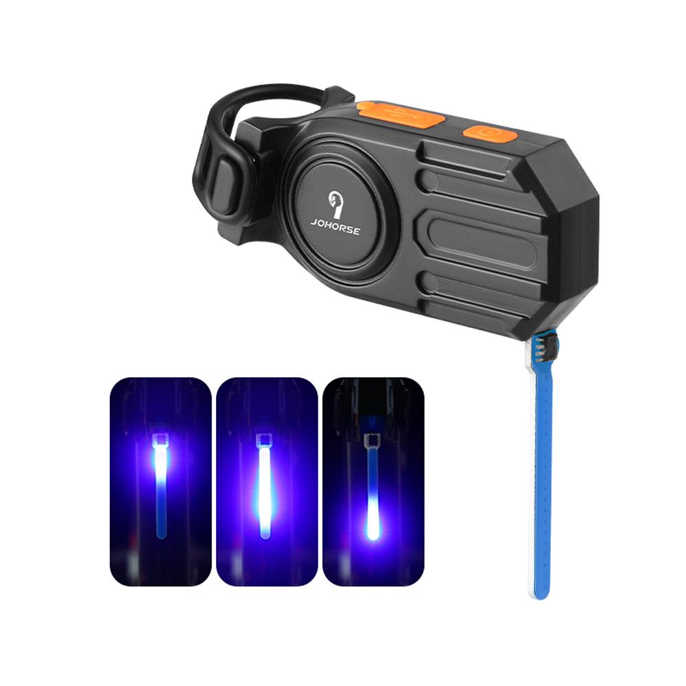 

Задний фонарь для велосипеда JOHORSE с зарядкой от USB, предупреждающий свет для велосипеда, поддержка нескольких режимов освещения синий