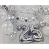 Concico 25th Anniversary Decorations Party Supplies Set of Happy Anniversary Photo Banner and Balloons,Hanging Swirls for 25 Year Wedding