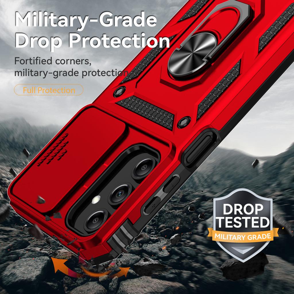 For Samsung Galaxy A55 5G Case Combo PC+TPU Kickstand Anti-Drop Phone Cover