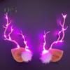 1 Pair Hair Pins LED Light Antler Decor Luminous Hair Clips Lightweight Easy To Wear Hairpins Christmas Hair Accessories