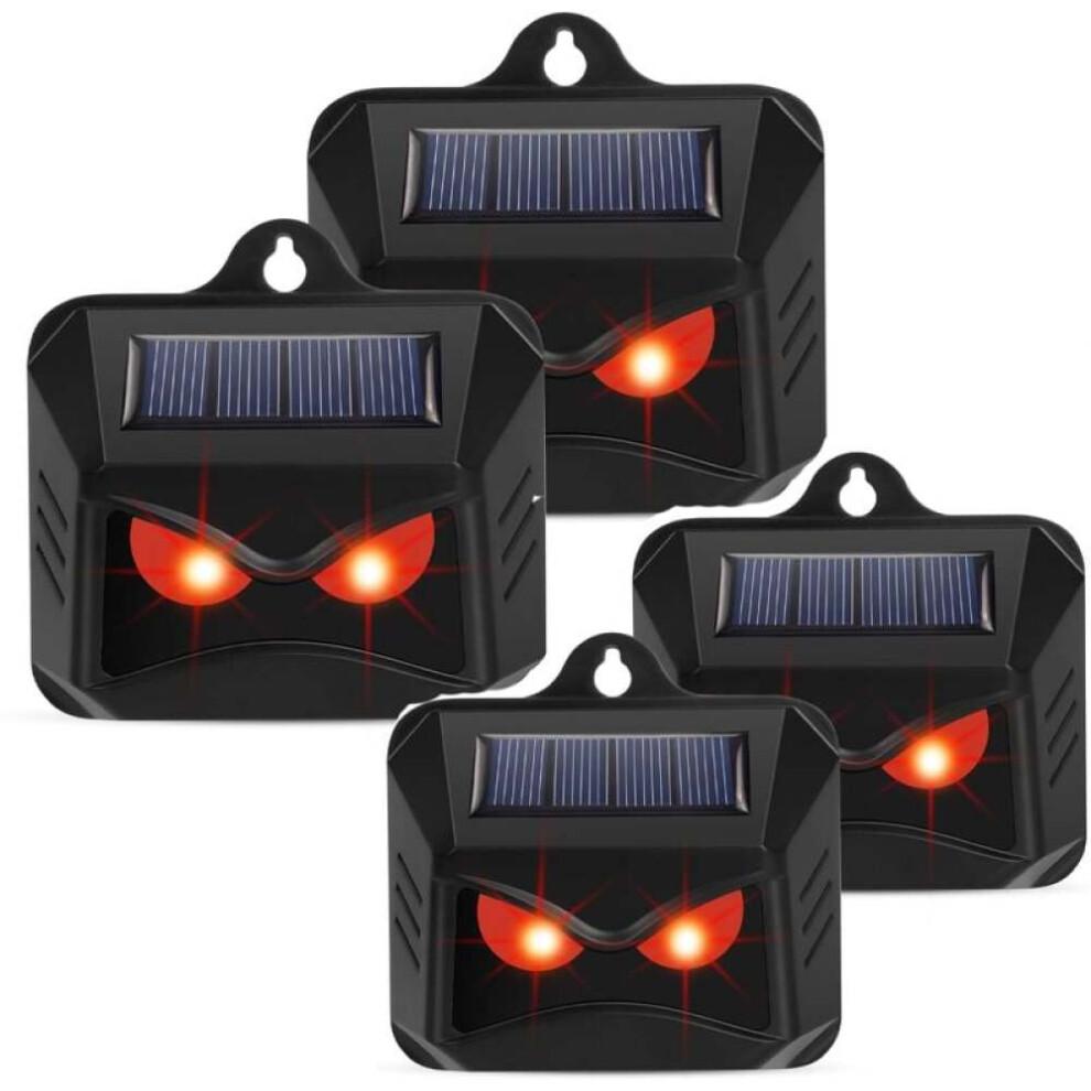 Nighttime Animal Repellent System, Solar Powered Predator Eyes Deterrent with Red LED Flashing Lights, Animal Deterrent for Yard Farm Garden Coop,