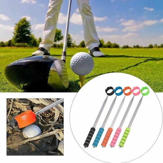 Golf Ball Retriever with Telescopic Handle, Stainless Steel Golf Ball Grabber Picker Tool, Golf Accessories, Gifts for Men, Women & Golfers