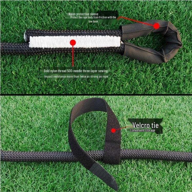 Heavy-Duty Wear-Resistant Off-Road Tow Rope for Small Cars