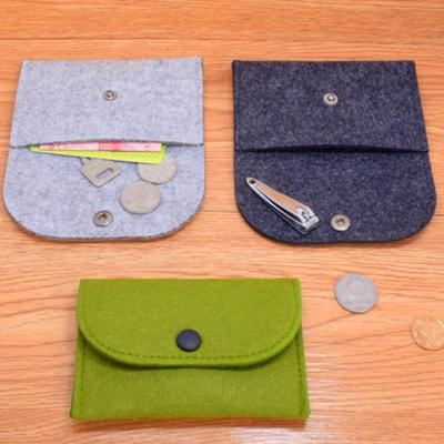 Mini Tragbare Reine Farbe Filz Kreditkarte Bargeld Halter Tasche Geldbörse Brieftasche Geschenk