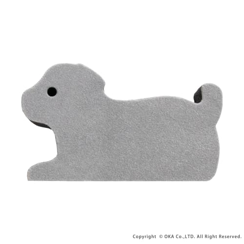 OKA Pet Dishwashing Sponge, Dog Design, Black (Micro Brush, Slimy, Cute)