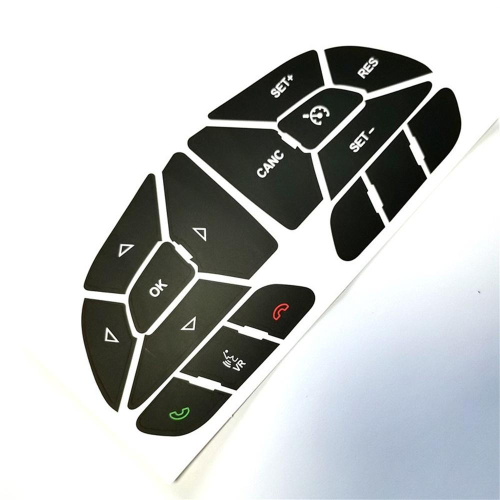 For 2016-2022 Dodge Charger Steering Wheel Button Repair Decal Sticker Set Black