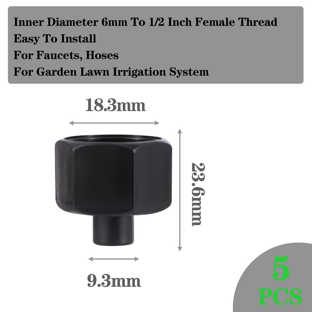 6mm Garden Nozzle Fittings Hose Connection Internal Threaded Joint Anti-drip Connector Garden Irrigation System