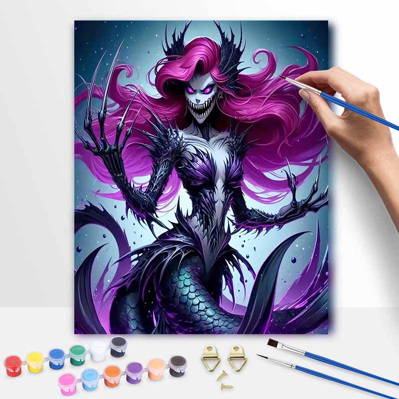 Disney DIY Oil Painting Kits Fantasy Siren Hand Painting Home Decor Craft Gift Ideas For Adult Room Wall Art Creative Wall Decoration