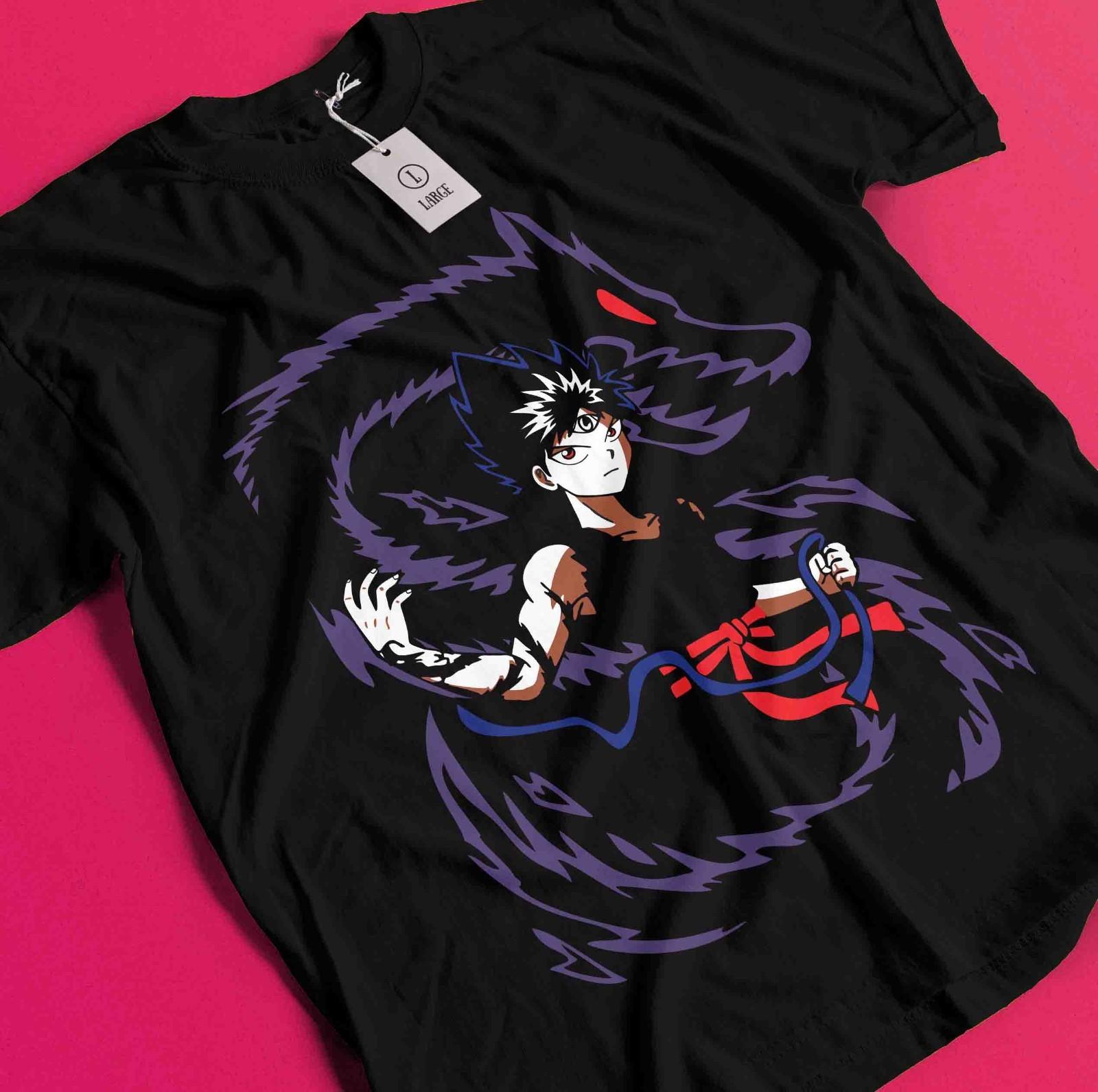 Футболка Yu Yu Hakusho Юсуке Урамеши Футболка Кувабара Курама Хиэль Футболка Аниме AA57 4XL