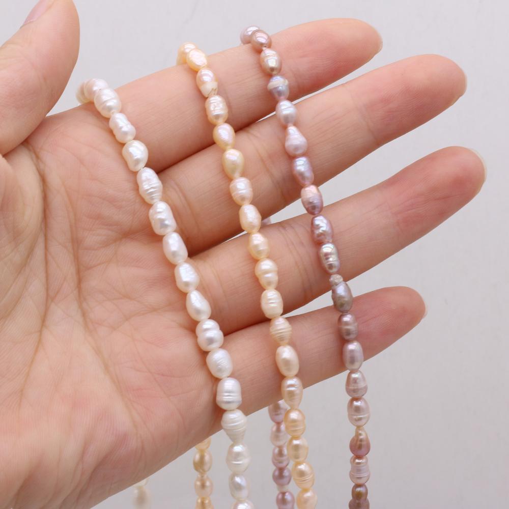 1String, Fashion Women Natural Freshwater Pearl Beads, 4-5mm, for Jewelry Making DIY Crafts, Luxury Bulk Gifts 36cm