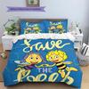 Maya the Bee  Pattern Bedding Quilt Set  Home Decoration  Gift (1 * Duvet Cover + 2 * Pillowcase  Without Core)