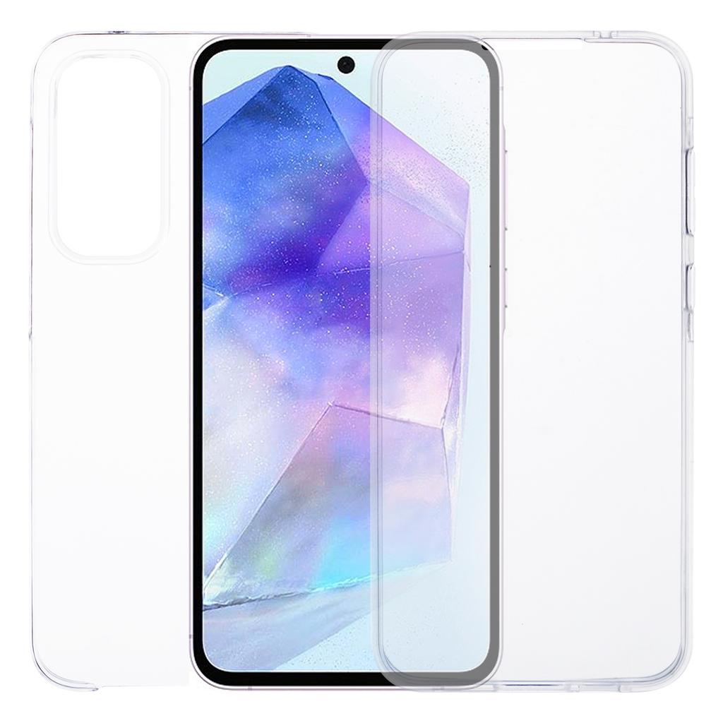 For Samsung Galaxy A55 5G Case Acrylic+TPU Anti-drop Clear Phone Cover with PET Film