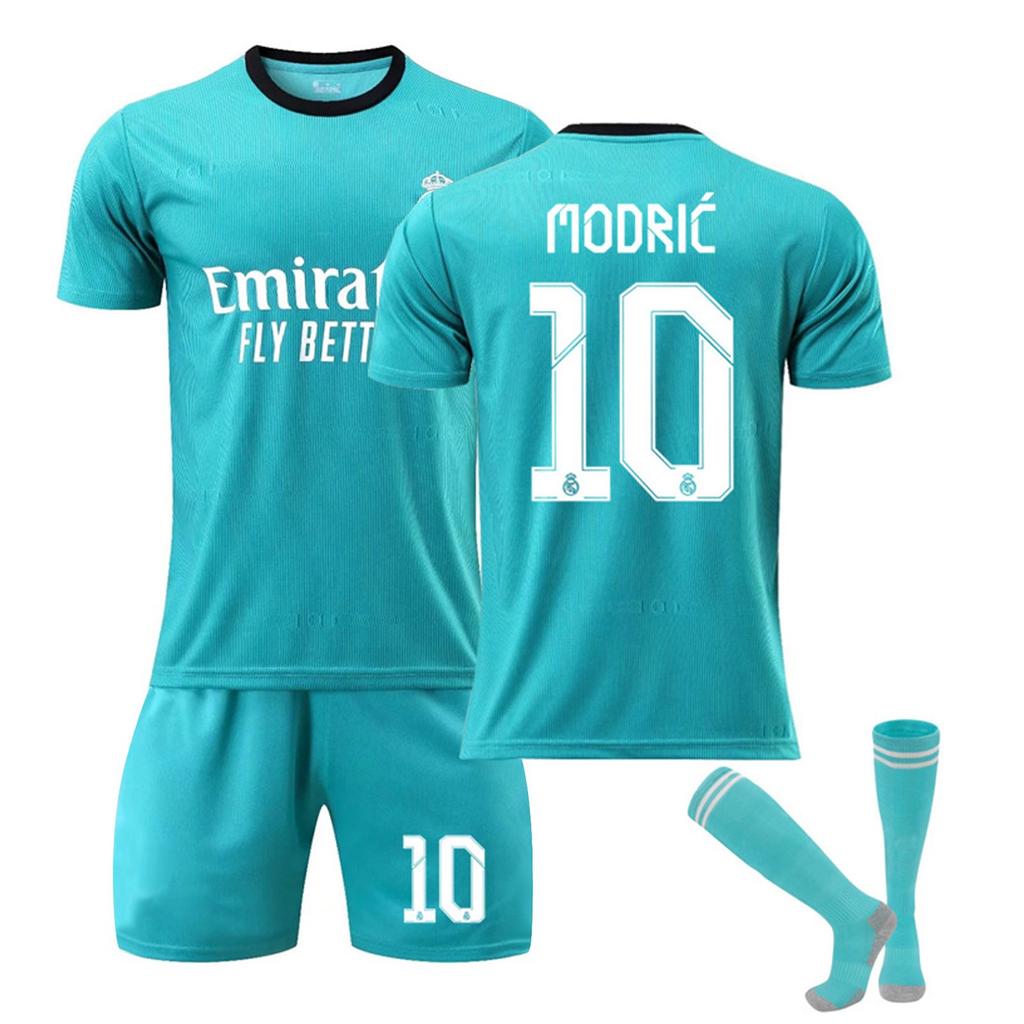 2021/2022 R. Seconda Maglia da Calcio Trasferta Set Pantaloncini Calzettoni Nuovo Pantaloncini Calzettoni Taglie Adulto Completi