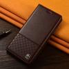 Napa Below Grid Genuine Leather Flip Case For Infinix Zero 20 30 40 X Pro Neo Ultra 4G 5G 2022 2023 Phone Cover Card Cases