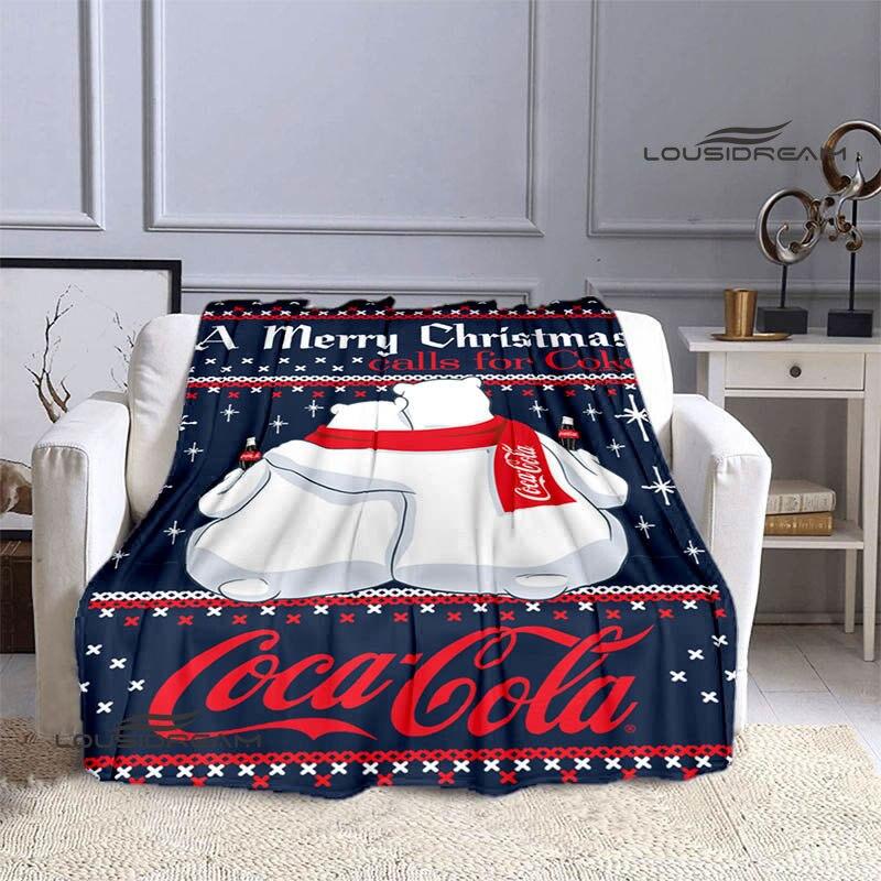 Coke logo printing blanket art decorations children's warm blankets flannel soft and comfortable blankets home travel blankets