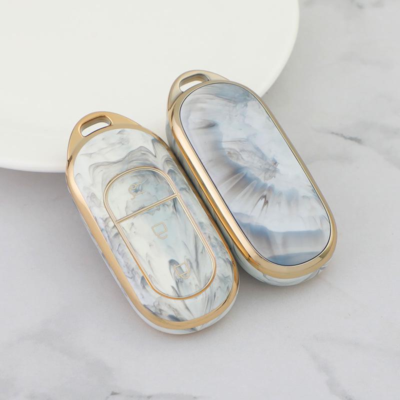 

Leapmotor Exclusive Marble TPU Key Case: Full Coverage, High-End Car Key Pouch PE Bag