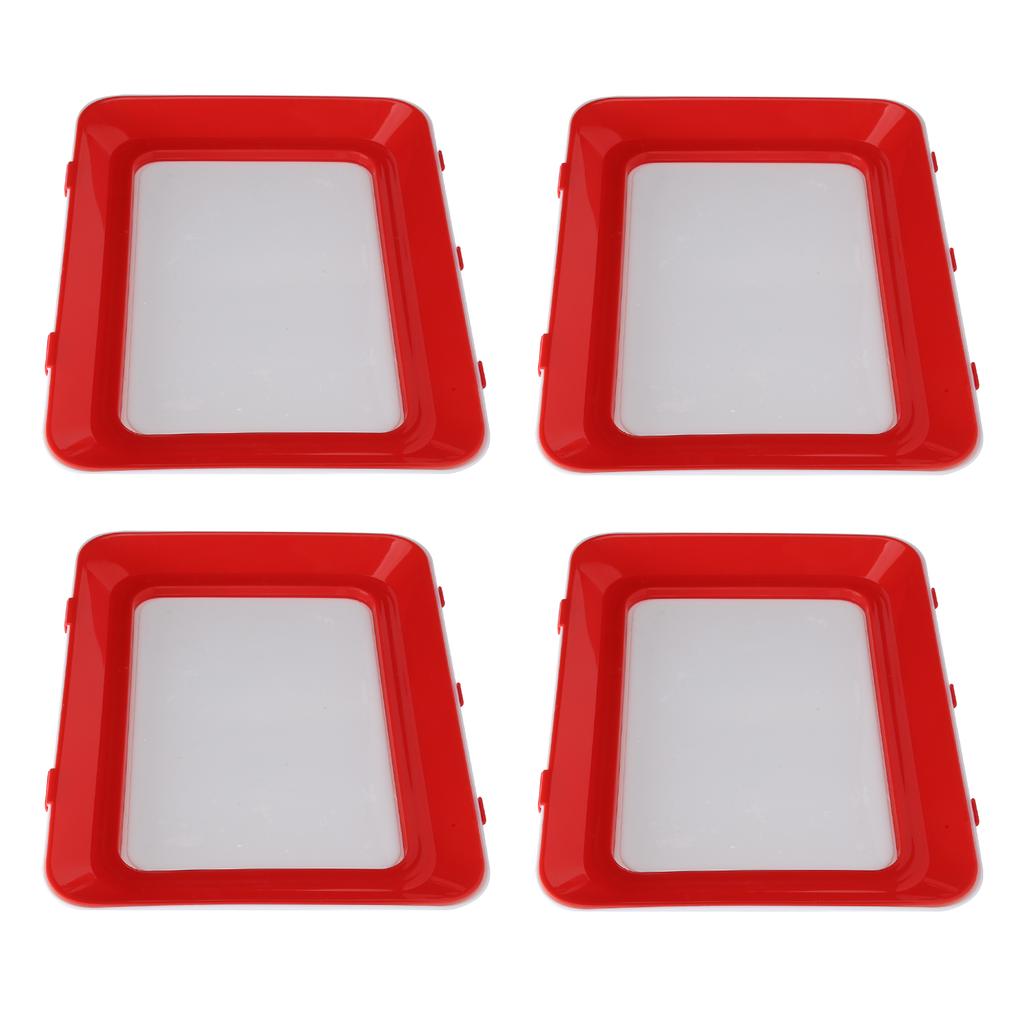 4PCS Food Preservation Tray Vacuum Sealing Food Storage Container for Refrigerator Freezer