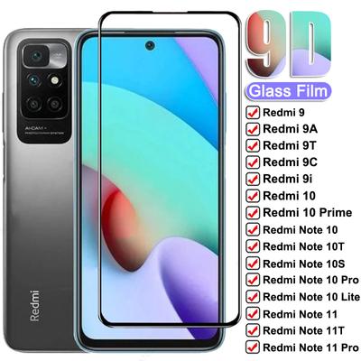 9D Full Safty Tempered Glass For Xiaomi Redmi 10 Prime 9 9A 9T 9C 9AT 9i Screen Protector Redmi Note 11 10S 10 Pro Mi 11T 11 Lite Cristal Templado