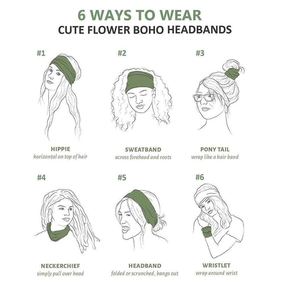 Bohemian Wide Cotton Stretch Headbands Elastic Women Headwrap New Striped Fabric Headband