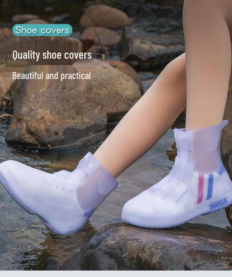 Double-Breasted Waterproof and Wear-Resistant TPE Overshoes