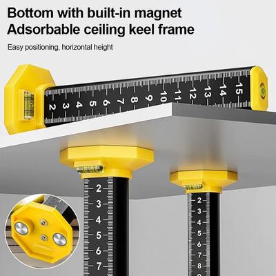 Aluminum Alloy Tile Leveling Tool High Precision Positioning Ruler Height Gauge  Floor Construction
