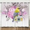 Curtain Cartoon Animal Bear Deer Love Kitten 3D Digital Printing Blackout Curtain Punching