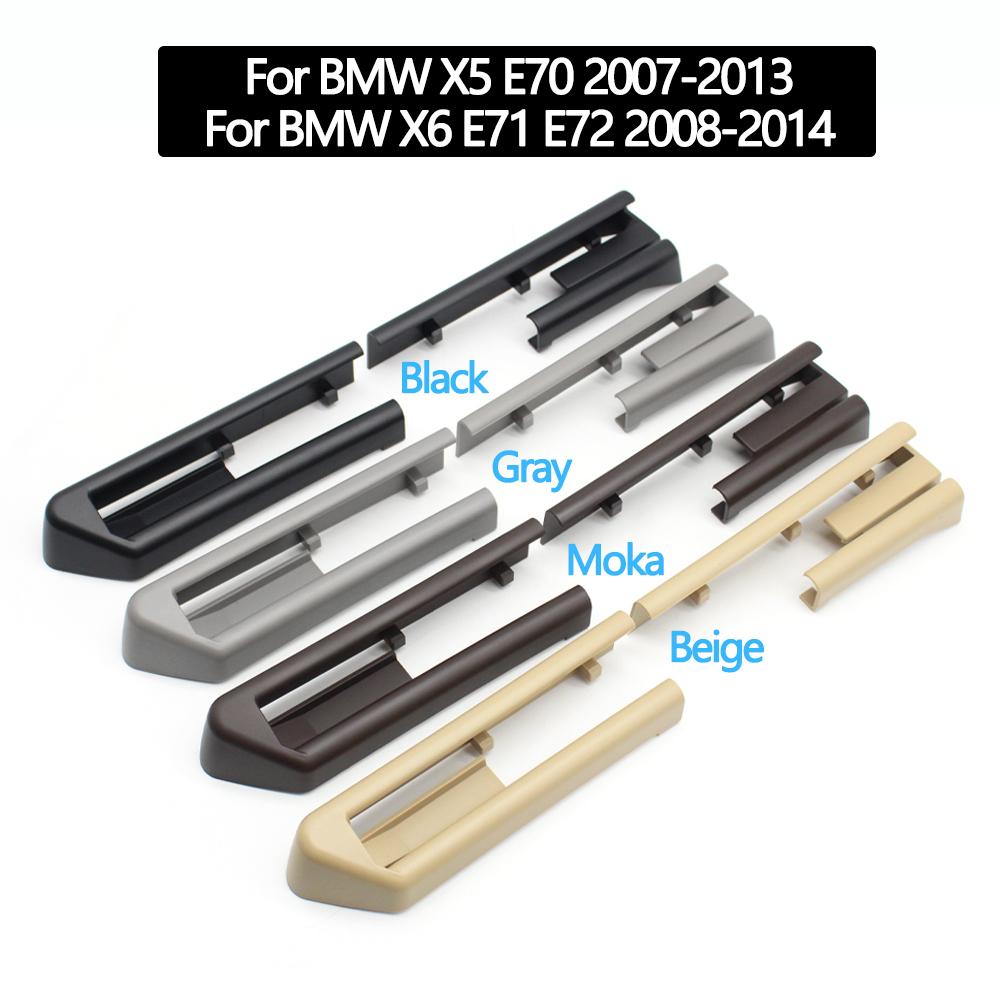 4PCS Set E70 E71 E72 LHD RHD Interior Car Front Seat Sliding Track Rail Trim Cover Replacement For BMW X5 X6 2007-2014