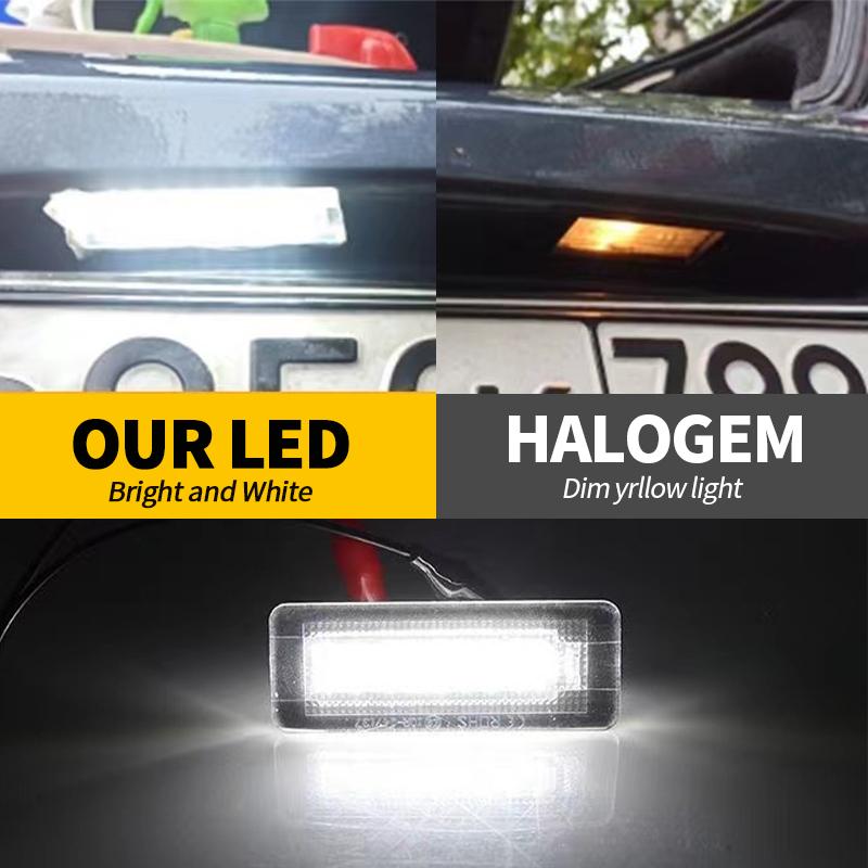 2pcs For Mercedes Benz Smart Fortwo Carossblade W450 2004-2007 Smart Fortwo Cabriolet W450 2004-2007 License Number Plate Light