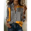 La camicia a righe da donna a maniche lunghe con bottoni è adatta per l'uso quotidiano casual in stile accademico e può essere indossata tutto l'anno.
