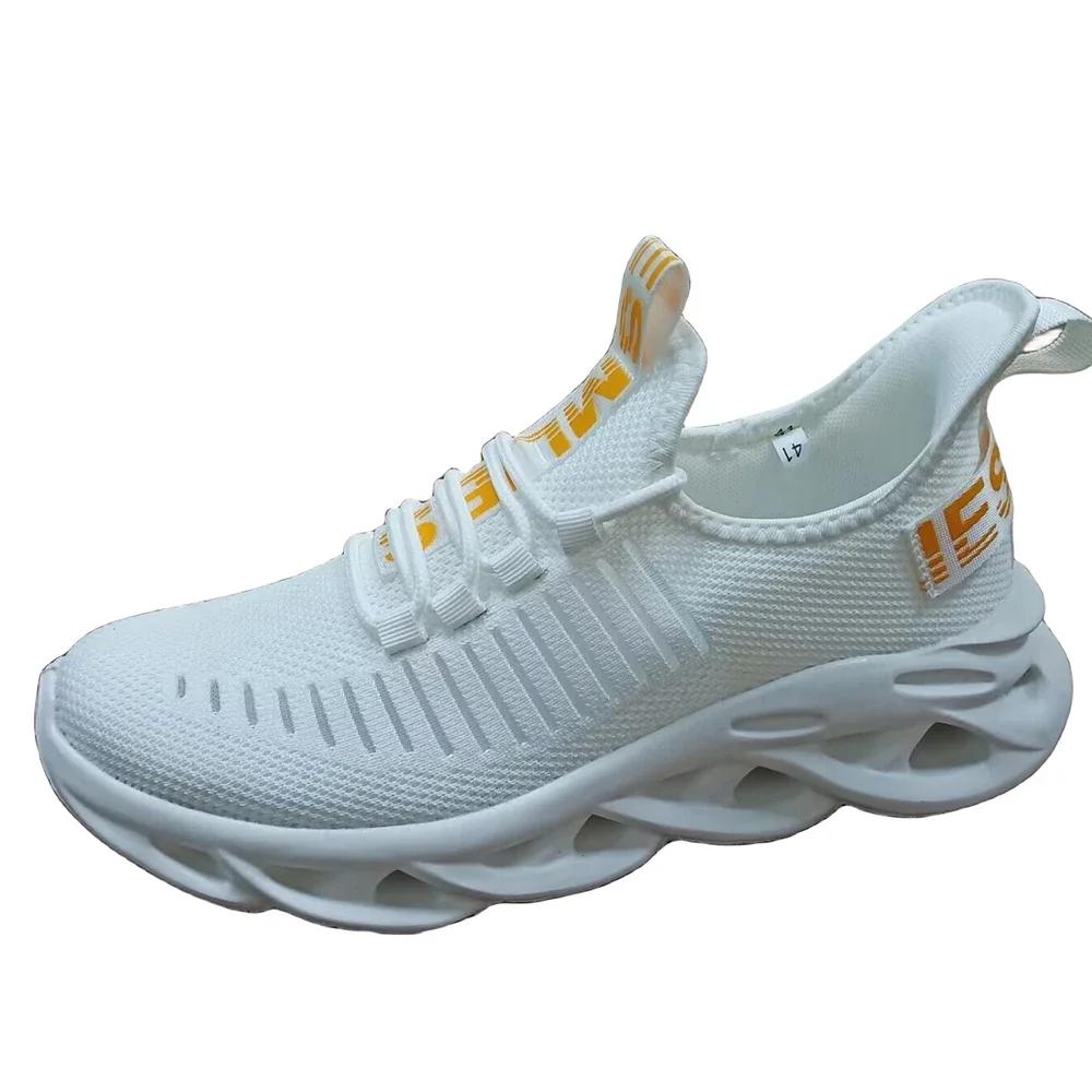 Women'S Mesh Sports Shoes Women'S Running Shoes Breathable Teenagers' Soft Soled Shock Absorbing White Running Shoes Unisex