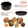 2Pcs Air Fryer Accessory Durable Air Fryer Pizza Pan and Baking Cake Barrel with Non-Stick Coating Round Baking Cake Pan Set