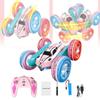 Amazing Colorful Remote Control Stunt Car With Light Up Wheels For Kids Fun
