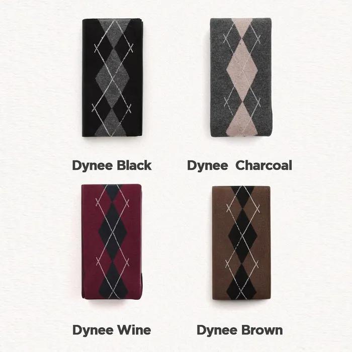 Dynee Argyle Pattern Long Socks_Select 2 Out of 4 Colors