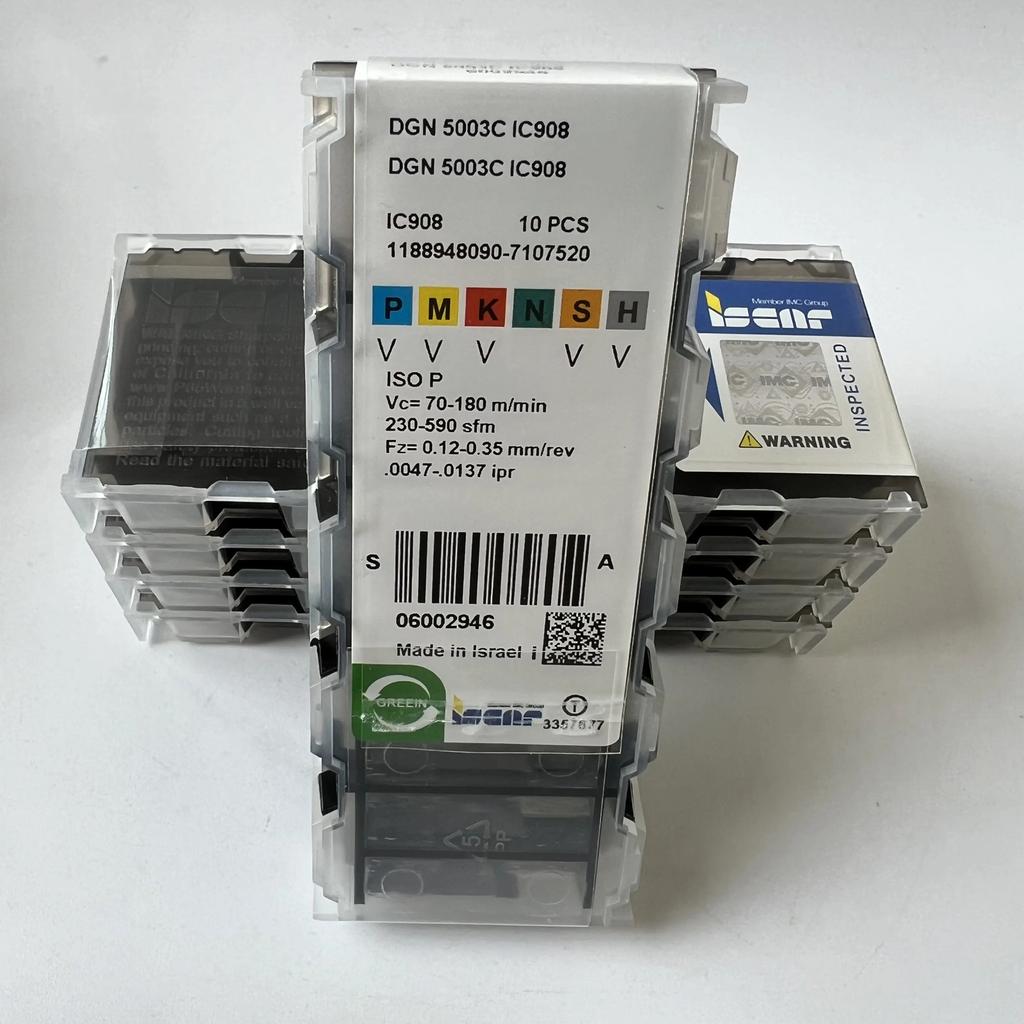 ISCAR / DGN5003C IC908 / Industrial indexable Carbide Inserts 10 Pcs