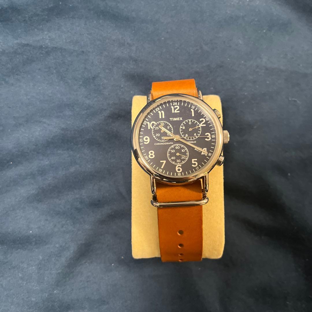Used TIMEX Chronograph Watch Leather Strap