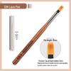 Sandalwood Nail Art Brush Set - Imitation Squirrel Hair with Pen Holder for Liner and Gel Painting