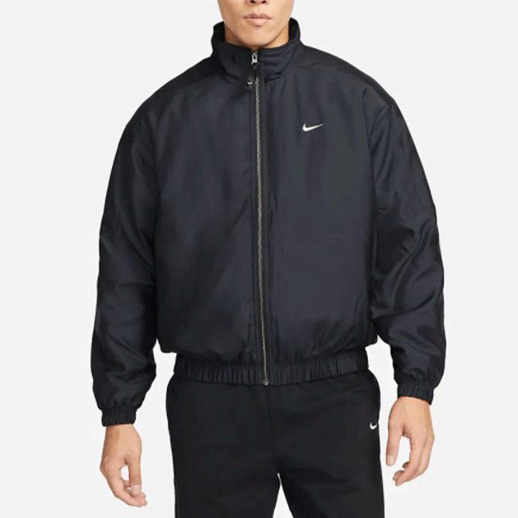 Nike Solo Swoosh Satin Bomber Jacket Asia Sizing DN1267-010