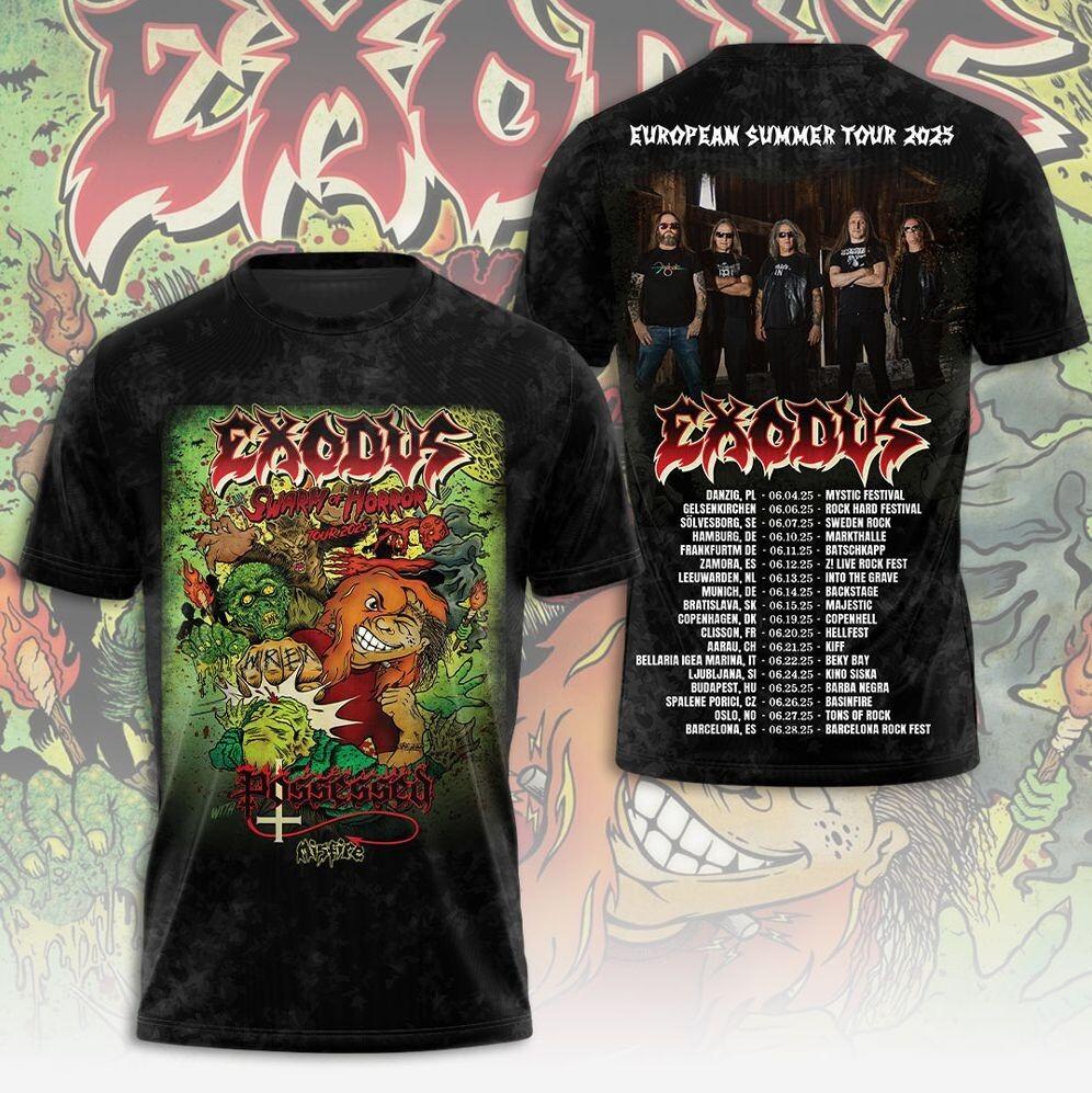 Exodus Band European Summer Tour 2026 3D T-Shirt XL