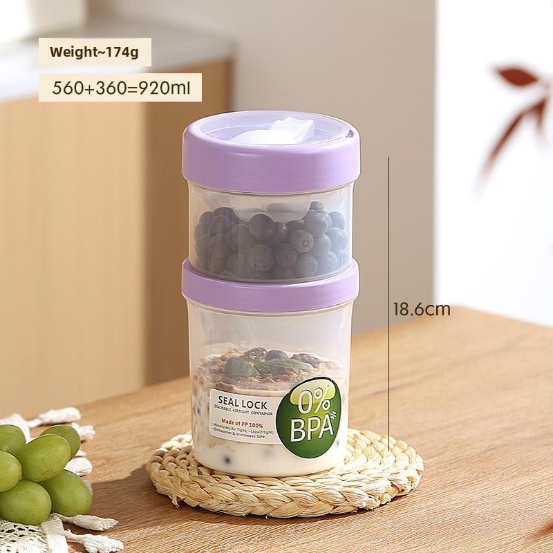 Portable Salad Bowl With Sealed Lid For Light Meals And Snacks