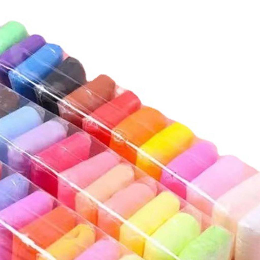 DIY Clay 36 Bright Colors Lightweight Flexible Soft Easy to Dry Modeling Clay Kit Child Gift